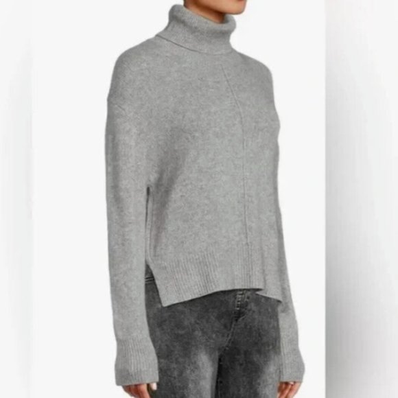 Saks Fifth Ave. Oversized Cashmere Turtleneck Sweater XS Old Money Quiet Luxury - Picture 1 of 12